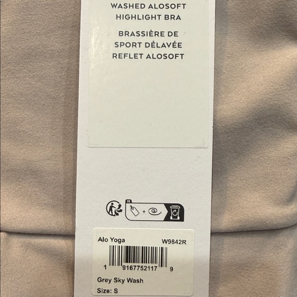 ALO YOGA | ✨NEW✨ Washed Alosoft Highlight Bra in Grey Sky Wash - Picture 7 of 7
